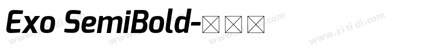 Exo SemiBold字体转换